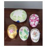 (5) PORCELAIN EGGS