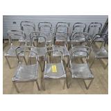 (13) CHROME ITALIAN ARRBEN DINING CHAIRS