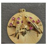 14K BIRD PENDANT