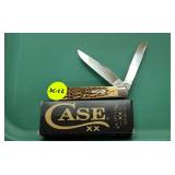 CASE AMBER BONE TRAPPER WITH CLIP & BOX