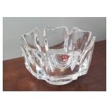 ORREFORS LEADED 6 PANEL CRYSTAL BOWL