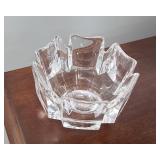 ORREFORS 6 PANEL LEADED CRYSTAL BOWL