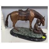 LEONARDO ROSSI INDIAN & HORSE BRONZE