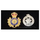 (2) CANADIAN POLICE BADGES