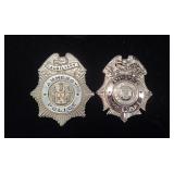 (2) AMHERST AUXILIARY POLICE BADGES