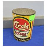 CIRCLE BRAND 1 LB COFFEE TIN