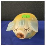 HULL POTTERY CORKY PIG BANK - YELLOW