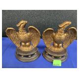 SEXTON CAST IRON EAGLE BOOKENDS - 8"