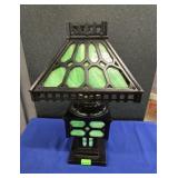 BRADLEY & HUBBARD CAST IRON SLAG LAMP - 20"