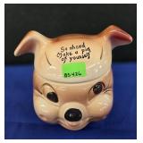 CARDINAL PIG COOKIE JAR