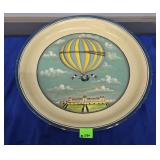 PAINTED METAL HOT AIR BALLOON  TOLE TRAY