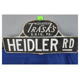 HEIDLER RD ERIE PA ALUMINUM STREET SIGN