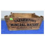 SAEGERTOWN MINERAL WATER WOOD BOX - 21"