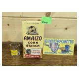 AMAIZO CORN STARCH, WIGWAM, EDGEWORTH BLOTTER