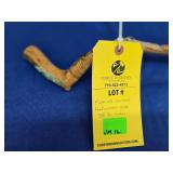 FOLK ART CARVED HALLOWEEN CANE - 38.5"