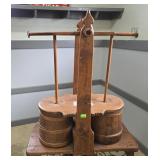 WOOD DOUBLE BUTTER CHURCH FROM WISCONSIN