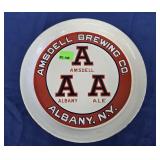 AMSDELL BREWING CO ALBANY NY - PORCELAIN TRAY -