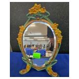 20S BARBOLA CAST IRON FLORAL MIRROR #410 - 13.75"