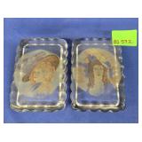 (2) VICTORIAN WOMEN PAPERWEIGHTS