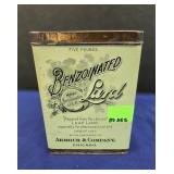 ARMOUR & CO BENZONATED 5 LB LARD TIN