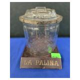 LA PALINA GLASS HUMIDOR WITH HOLDER