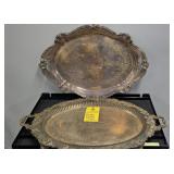 (2) LARGE SILVERPLATE TRAYS