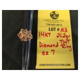 14K BLUE RING - 15 GRAM TWT - SIZE 5.5