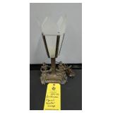 ART NOUVEAU FIGURAL SPELTER LAMP