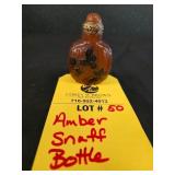 AMBER SNUFF BOTTLE