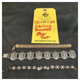 (3) STERLING BRACELETS - 38 GRAMS TWT