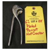 PLATED PARROT NUT CRACKER - 6"