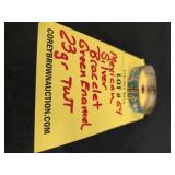 MEXICAN SILVER BRACELET - GREEN ENAMEL - 23 GRAMS