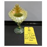 FENTON STRAWBERRY JACK IN THE PULPIT VASE - 7.75"