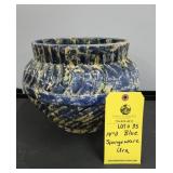 BLUE SPONGEWARE URN - 14"