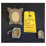 (3) SMALL CLOISONNE FRAMES