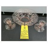 PINK CAMBRIDGE DEUX COQS PEACOCK & URN  SET