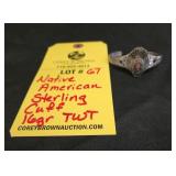 NATIVE AMERICAN STERLING CUFF - 16 GRAMS