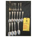 (16) PLATED SOUVENIR SPOONS