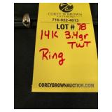 14K RING - 3.4 GRAMS TWT