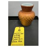 WEBB SIGNED CASED ART GLASS VASE - 7.5"