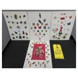 (4) PAGES OF CHRISTMAS BUTTONS