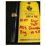 10K JAMESTOWN 1935 RING - 5.1 GRAMS TWT - SIZE