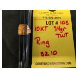 10K RING - 7.4 GRAMS TWT - SIZE 10