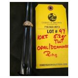 10K OPAL - DIAMOND RING - 5.2 GRAMS TWT