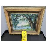 MARY COOK CHAUTAUQUA LAKE PAINTING - 18.5" X 22"