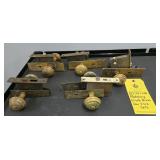 (5) MATCHING ORNATE BRASS DOOR KNOB SETS