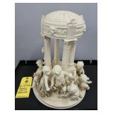 PORCELAIN CHERUB CENTERPIECE - 19"