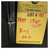 14K RING - 1.5 GRAM TWT - SIZE 6