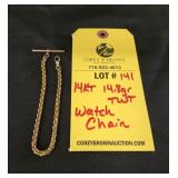 14K WATCH CHAIN - 14.8 GRAMS TWT
