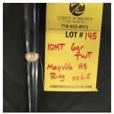 10K MAYVILLE HS RING - 6 GRAMS TWT - SIZE 6.5